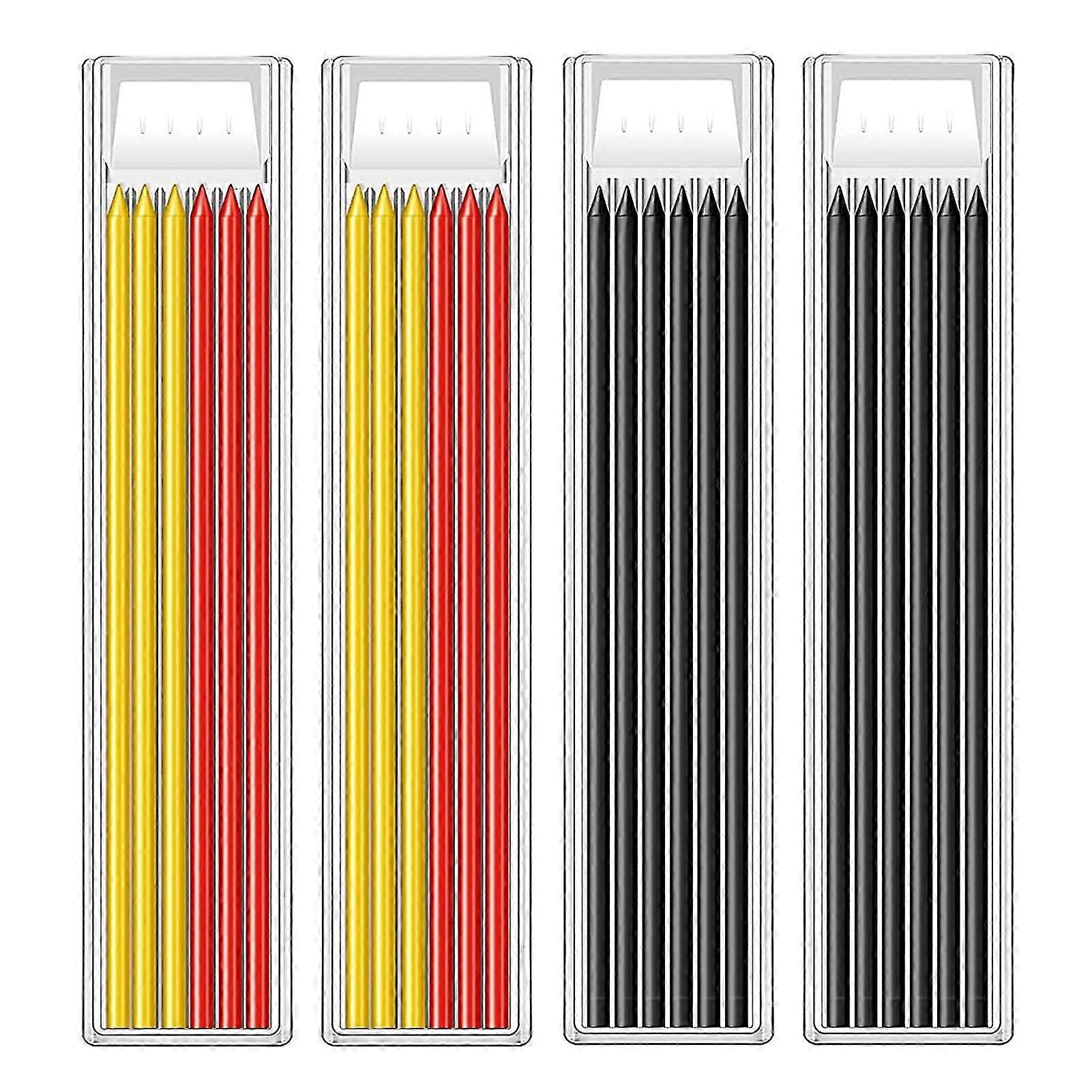 24pcs 2.8mm Carpenter Pencil Refill Marking Multicolor Mark Scriber Replacement