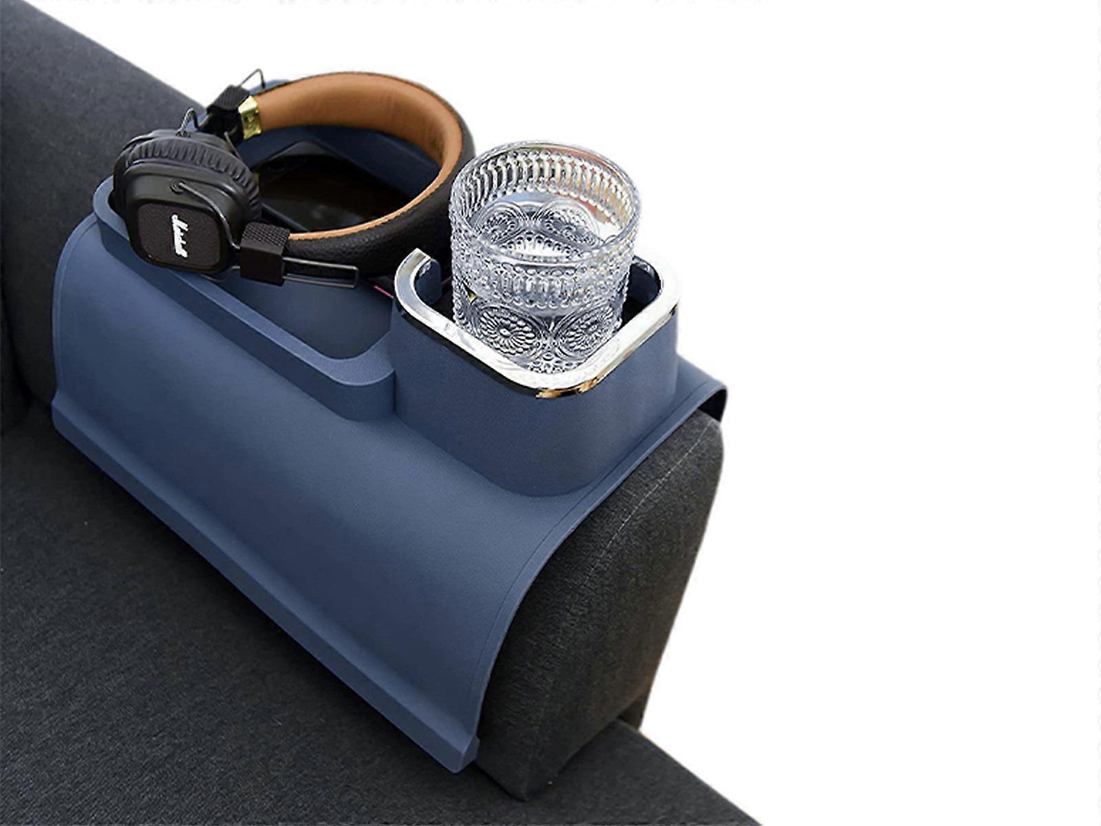 Sofa Arm Tray Couch Cup Holder Sofa Armrest Tray Blue