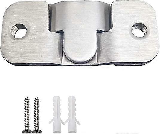 ZK-10 Pairs Photo Frame Hooks Heavy Duty Photo Frame Hooks Home Office Photo Painting Art Gallery Wall Mount Furniture Connector (Stainless Steel)