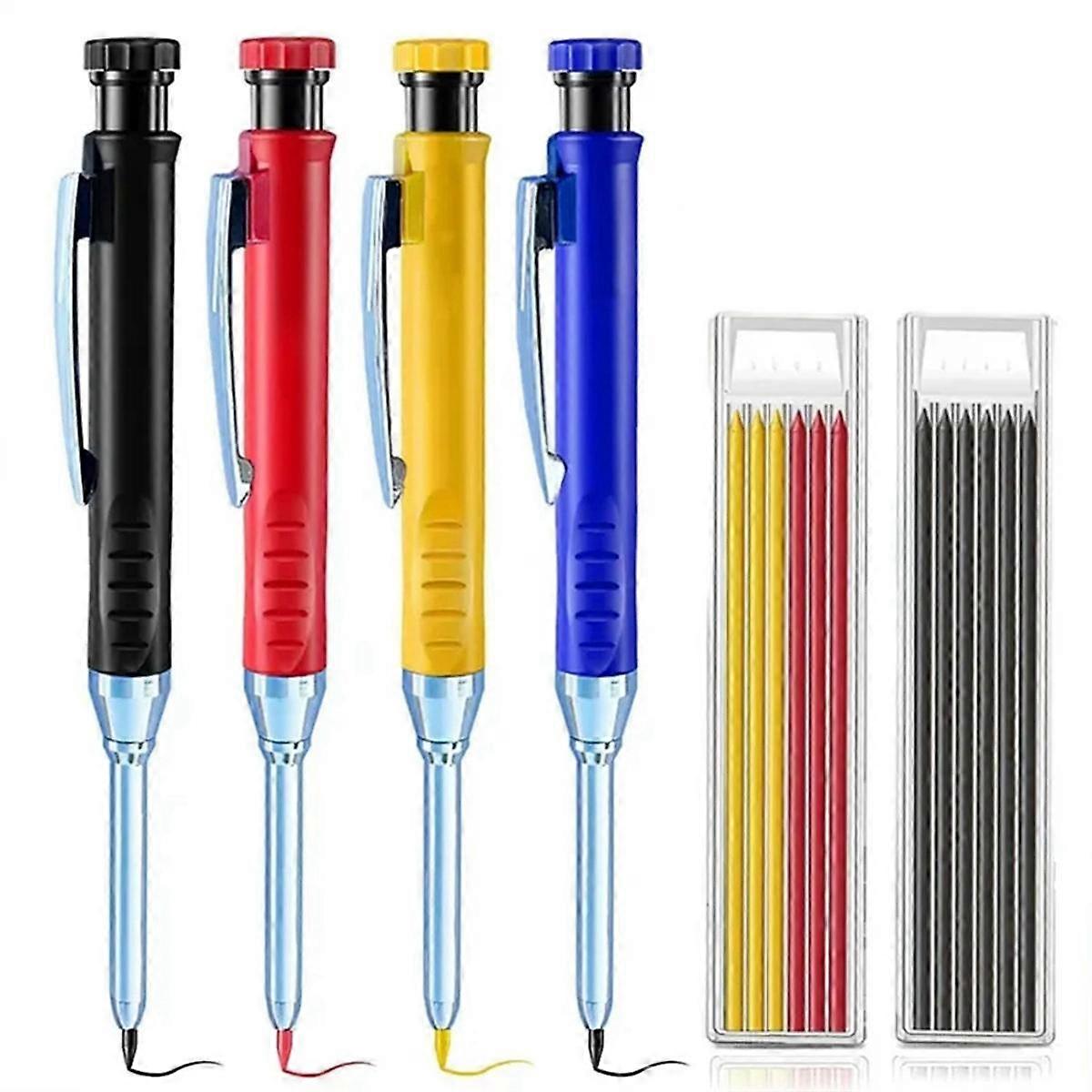 2.8mm Solid Carpenter Mechanical Pencil with Sharpener for Woodworking Construction Long Head Carpe