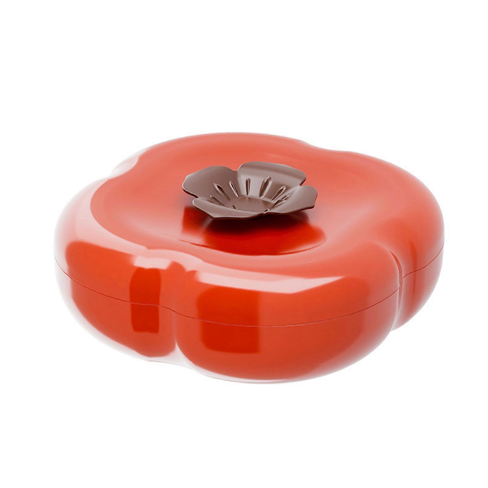 Persimmon New Year Candy Boxes 4 Compartment Serving Plate for Fruits Snacks Candy