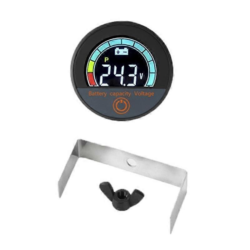 12VDC Voltage Meter Advanced Round Voltmeter LCDDisplay for Voltage Capacity
