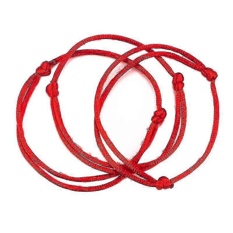 10pcs Simple Red Cord Bracelet