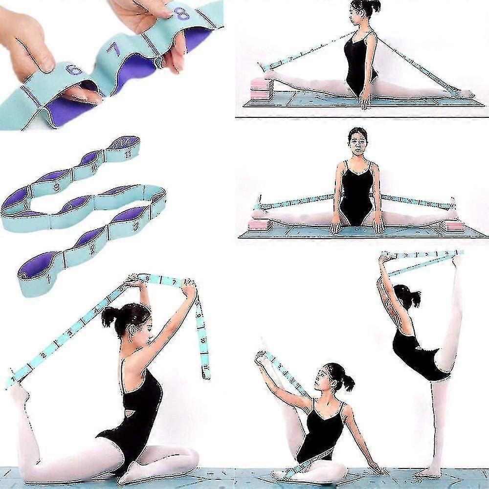 Stretching Straps Elastic Exercise Band Yoga Pilate Sports Supplies--
