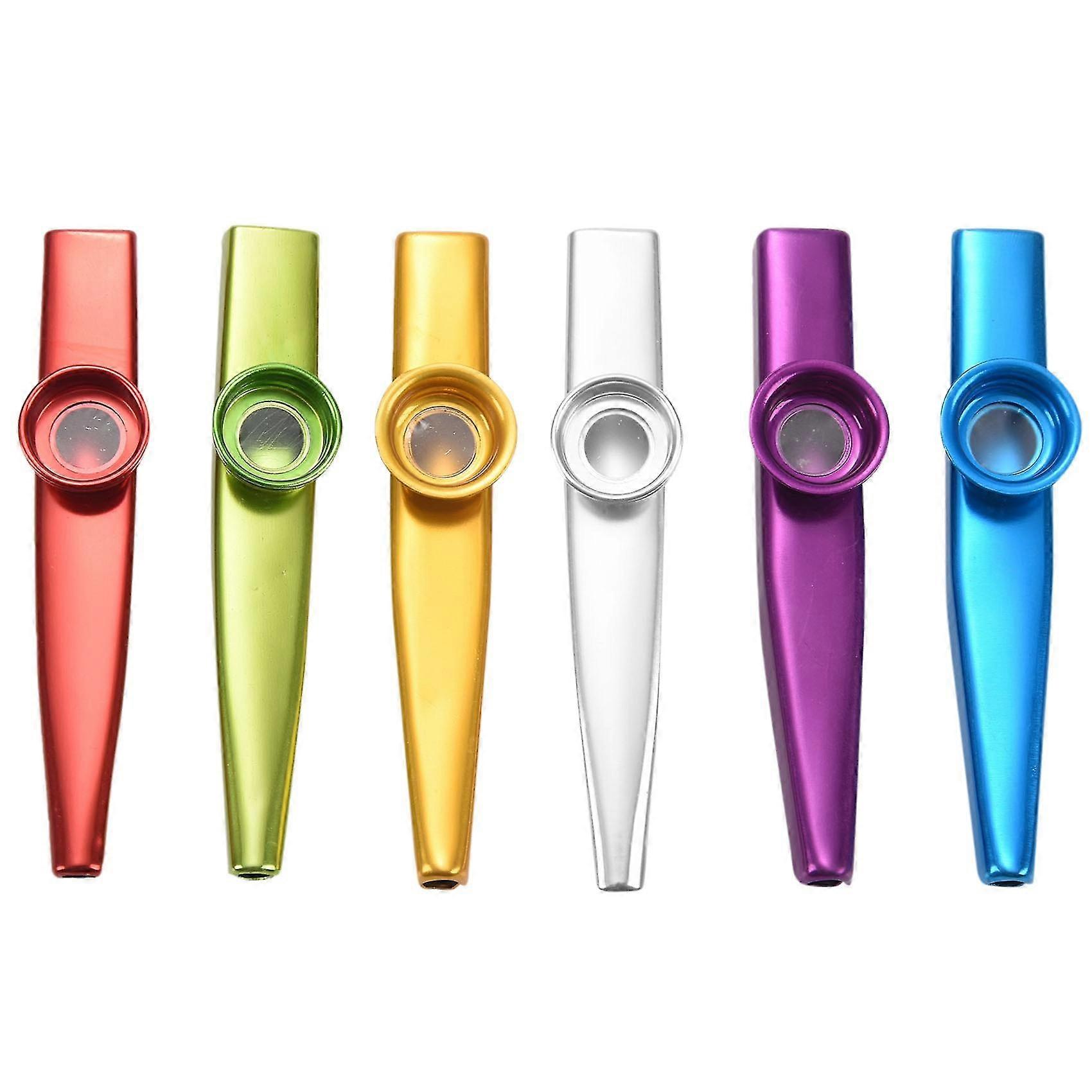 Set Of 6 Colors Metal Kazoo Musical Instruments Good Companion For A Guitar Ukulele Great Gift