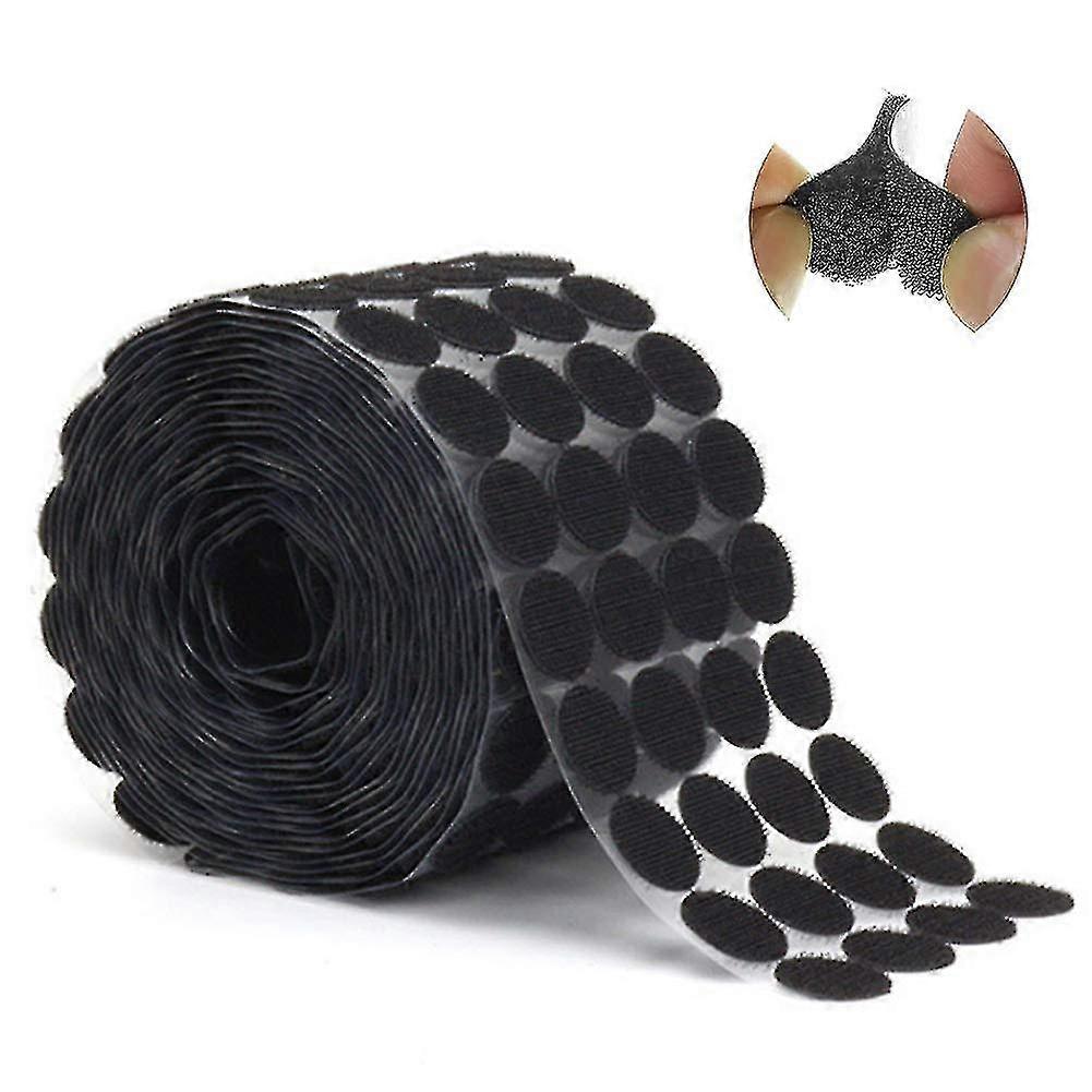 1000pcs 20mm الذاتي لاصق هوك وحلقة النقاط، للماء دي المنقولة دعم شريط الربط، على الوجهين لزجة
