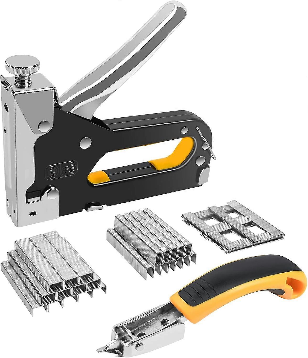 دباسة حائط ، دباسة يدوية 3 في 1 مع 3000 دبابيس ومزيل دبابيس ، دباسة تنجيد مثالية للعمل المنزلي والحرف اليدوية