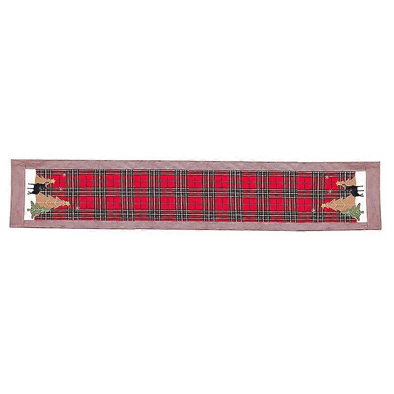 Christmas Table Runner, Red Black Buffalo