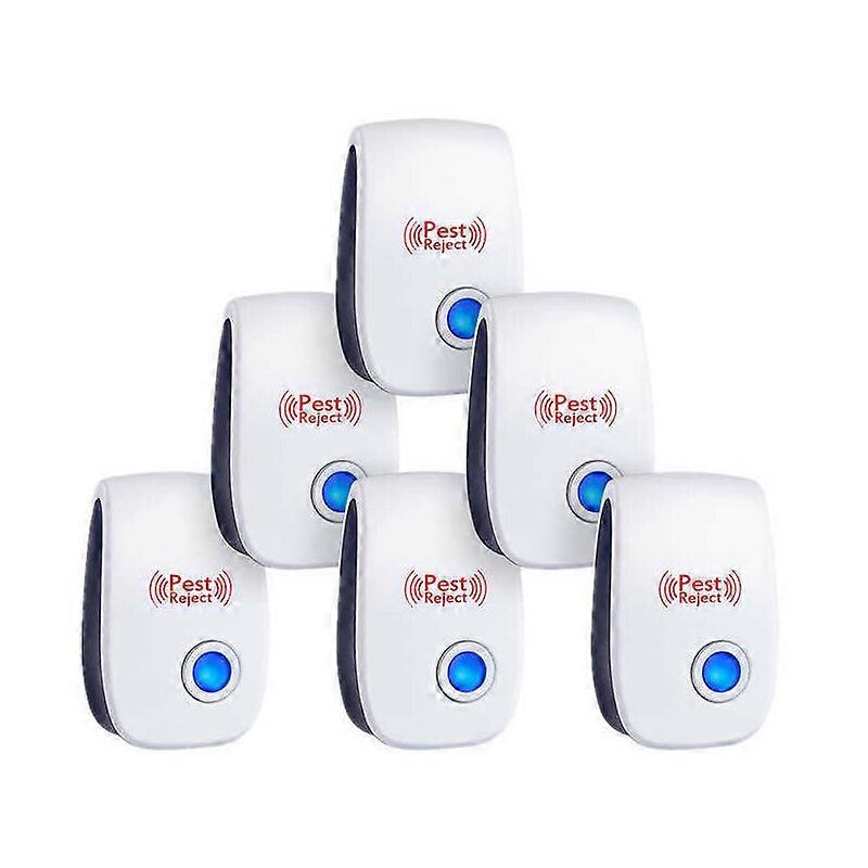 6 Pack Electronic Rat Repeller Ultrasonic Mosquito Repeller Cockroach Repeller