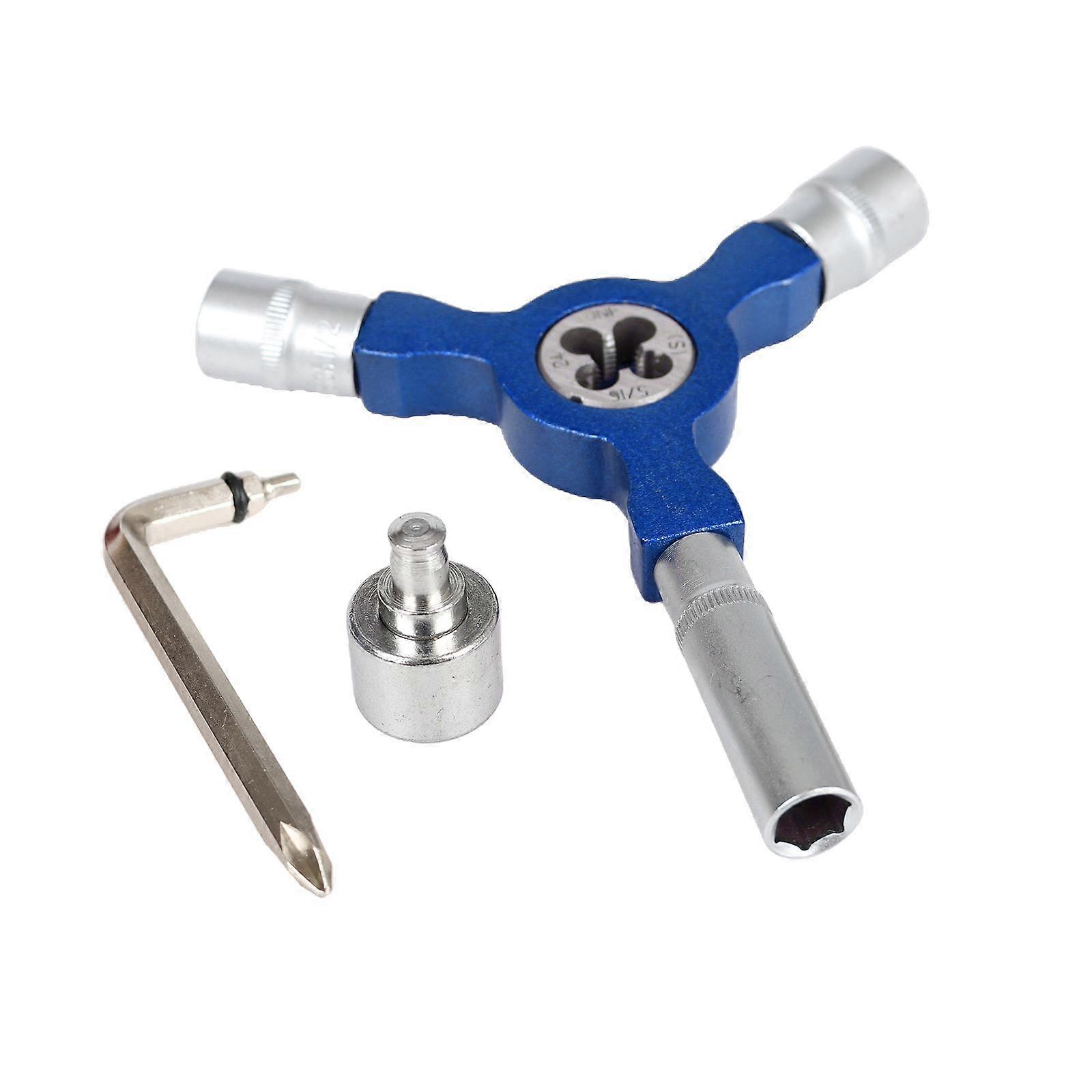Skateboard Tools Skate Y Tool Multi Skate Wheels Roller Repair Wrench Blue