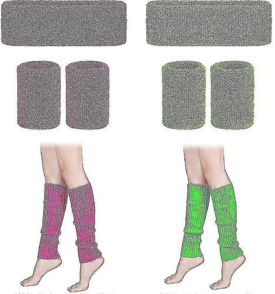 2 Ps 80s Knit Leg S Knee High Socks, 2 Pieces Running