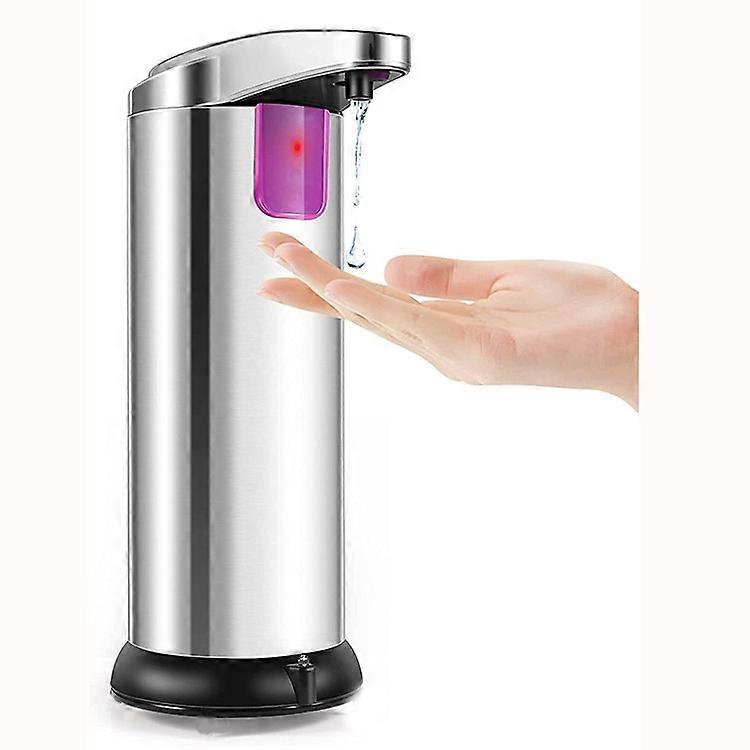 280ml Stainless Steel Touchless Soap Dispenser - Adjustable Liquid Volume