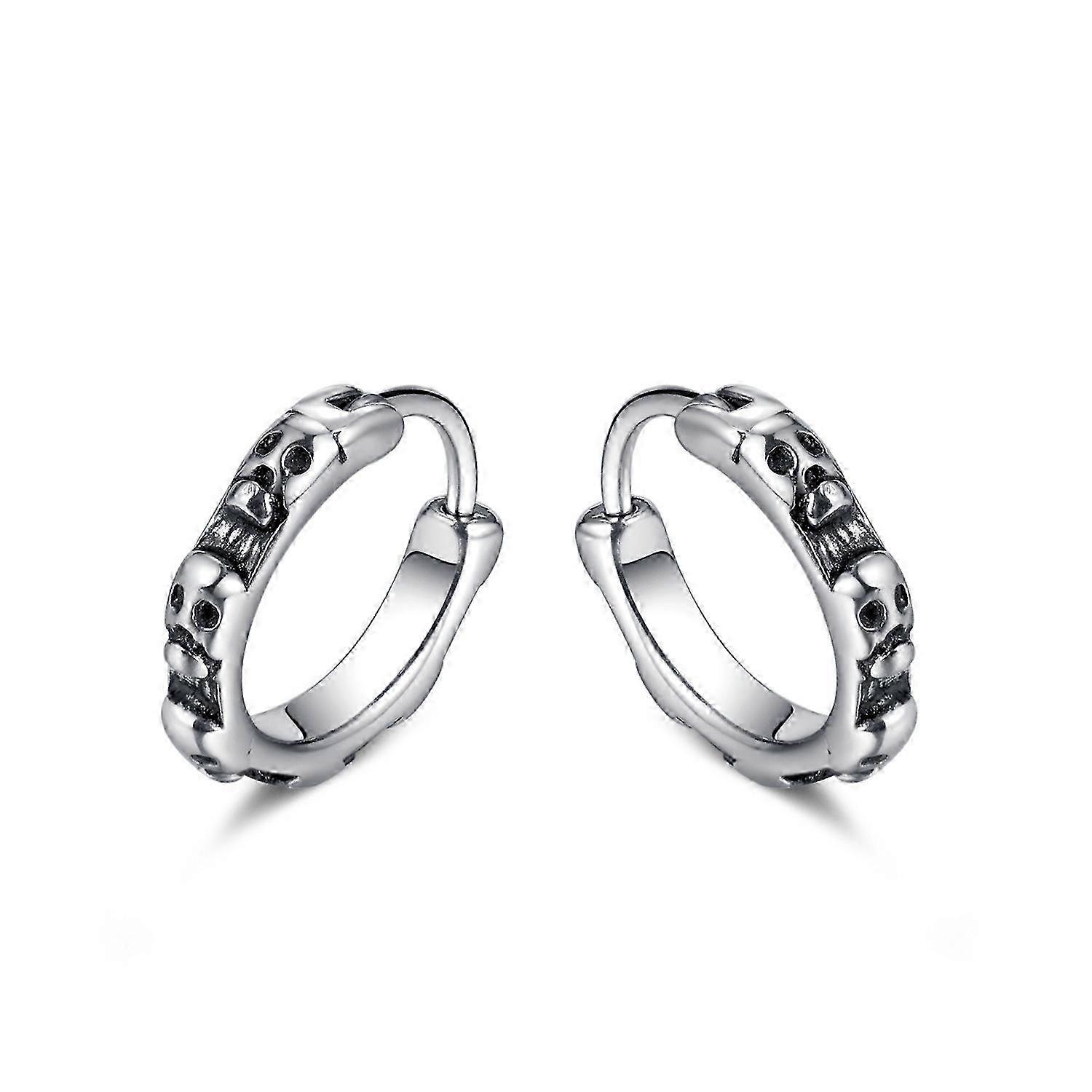 Vintage kranium ørering sølv