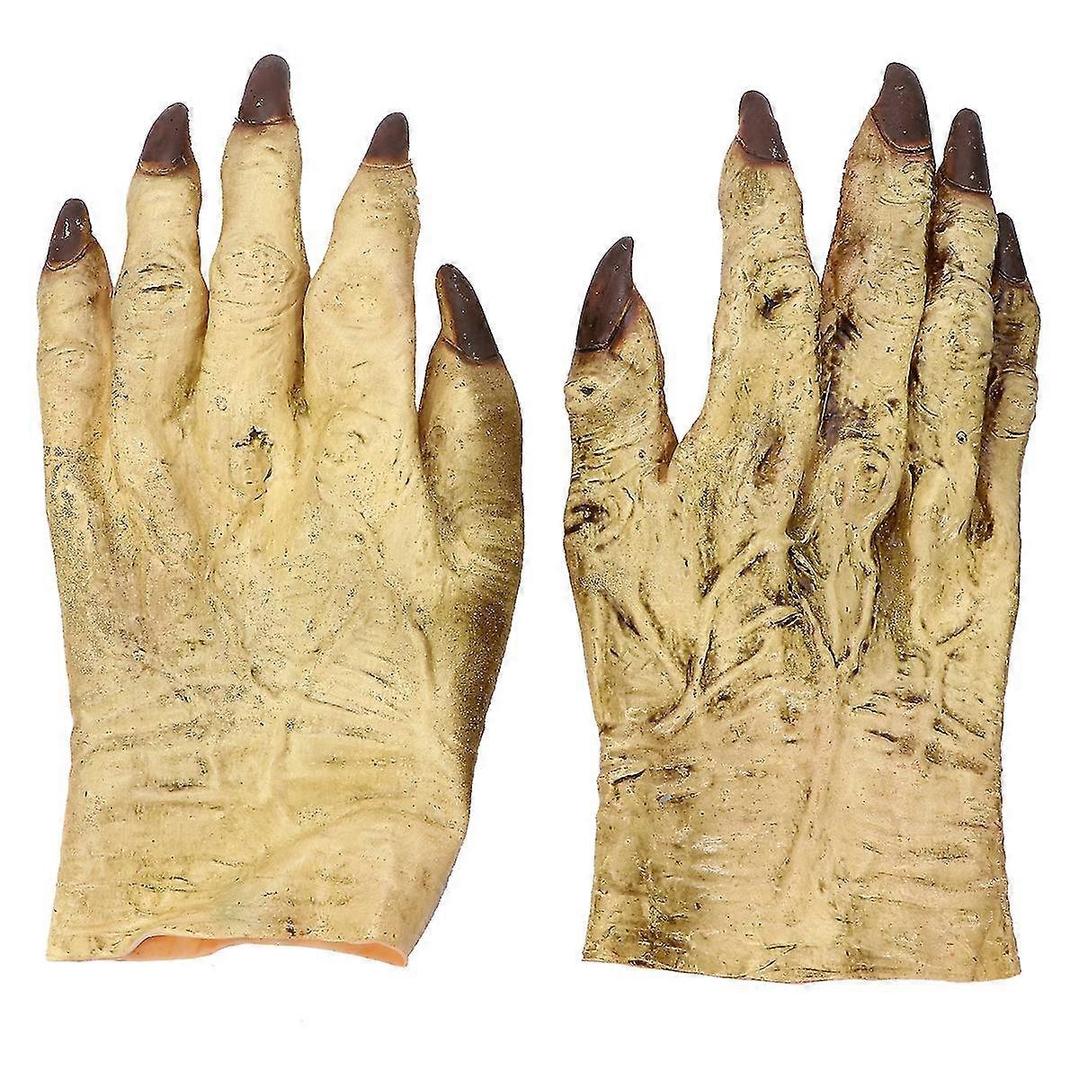 2pcs Halloween Gloves Full Finger Gloves Fancy Party Dress Costume Accessories