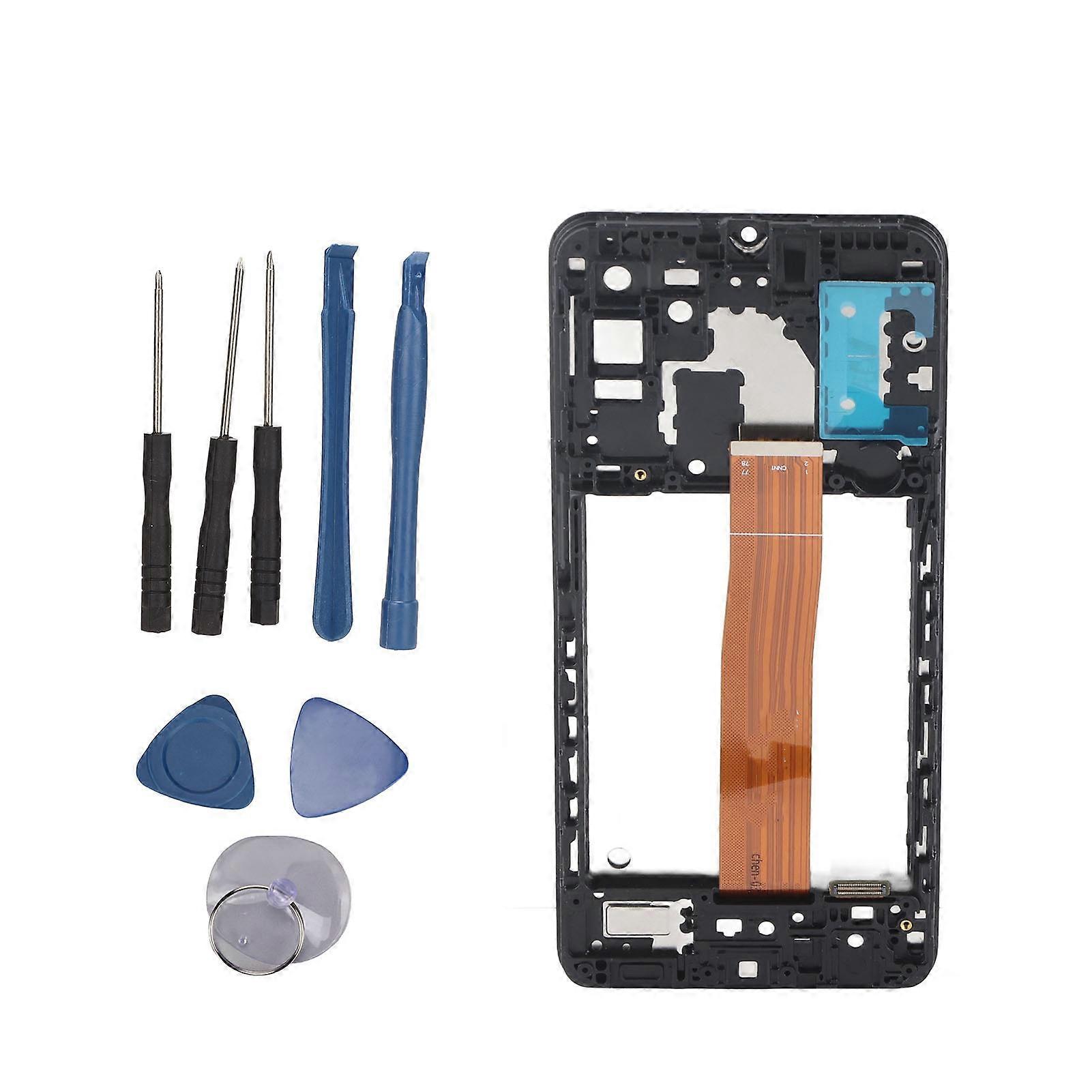 5G Phone LCD Display Touch Screen Digitizer Assembly Replacement with Frame for Galaxy A32