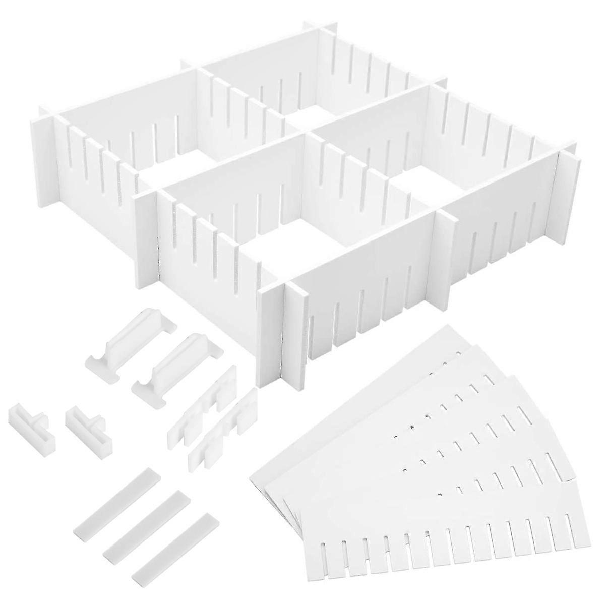 34 Pcs PP Drawer Dividers Free Combination Organizer Adjustable Drawer Partition