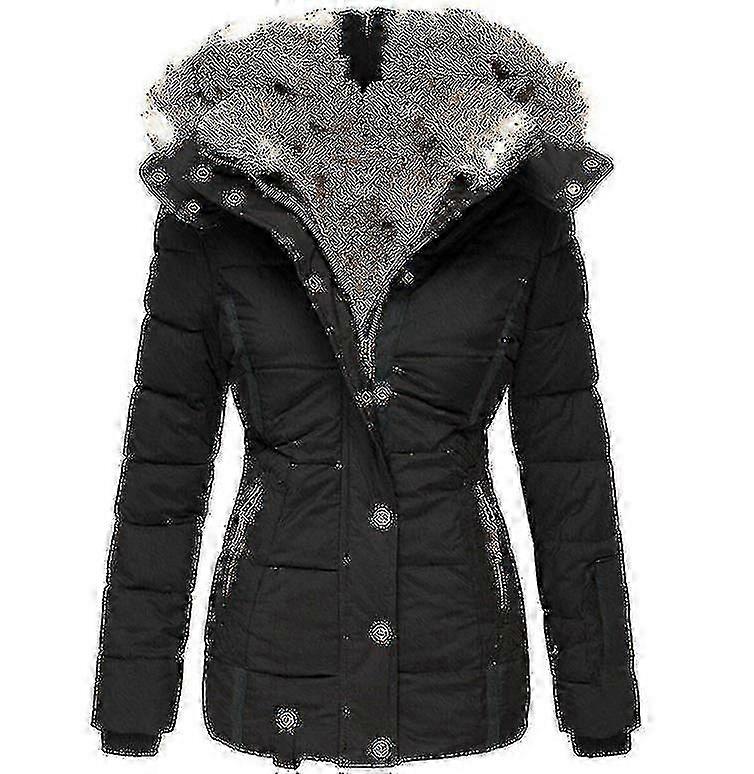 Women's Down Coat Winter Regular Warm Casual Daily Jacket Manga Comprida