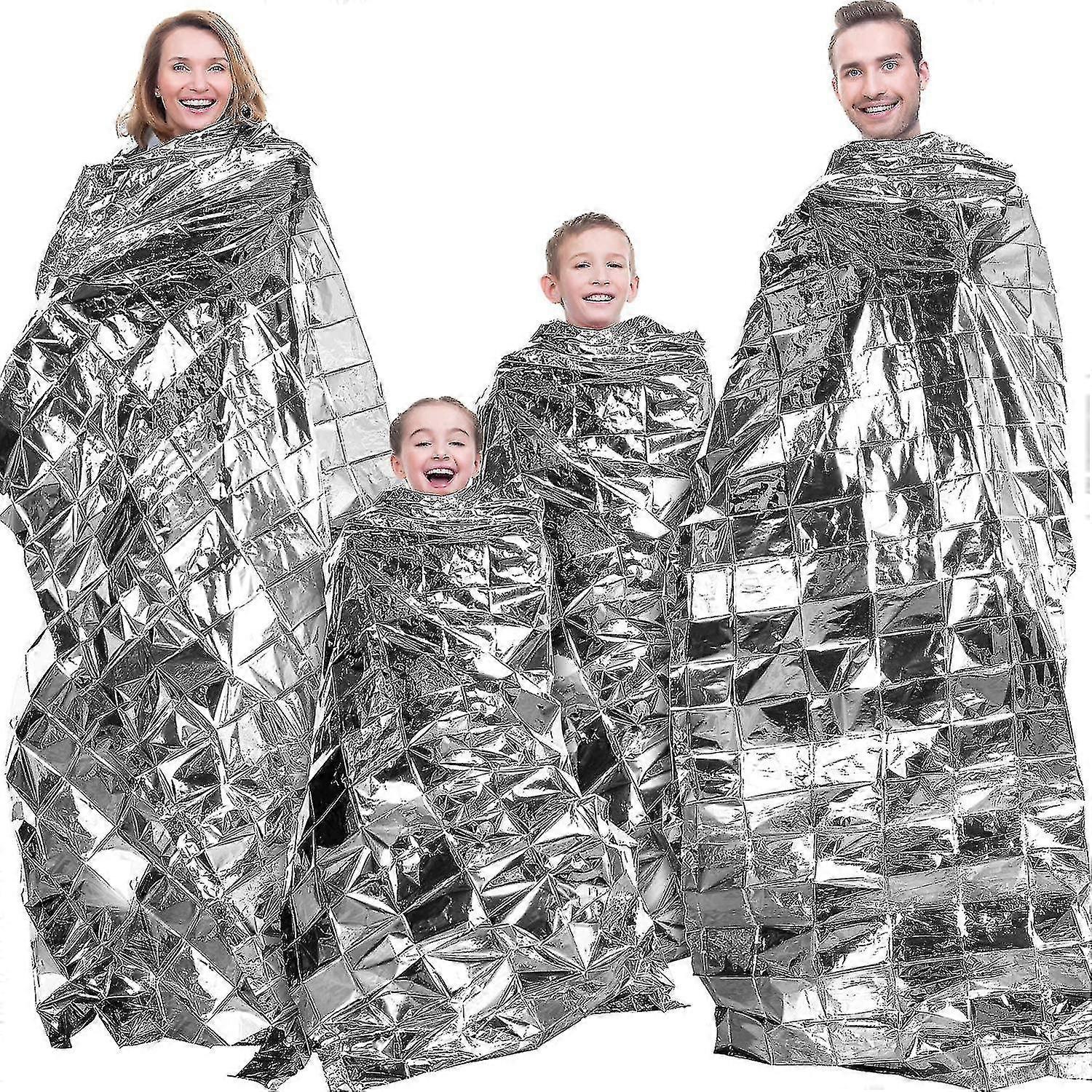 3 יח 'Pcs חירום שמיכהשיג כסף רפלקטיבי Mylar סרט רדיד יריעה Sheetheat הגנה קמפינג הגנה שמיכה הליכה