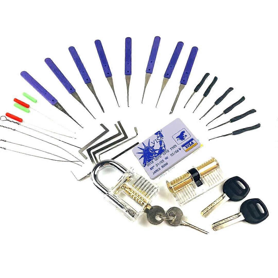 Locksmith Tool Kit, Beginner Lockpicking Game Set, Multiple Tools, Clear Lock Combination,Funny Gifts for Men Baby Monitors