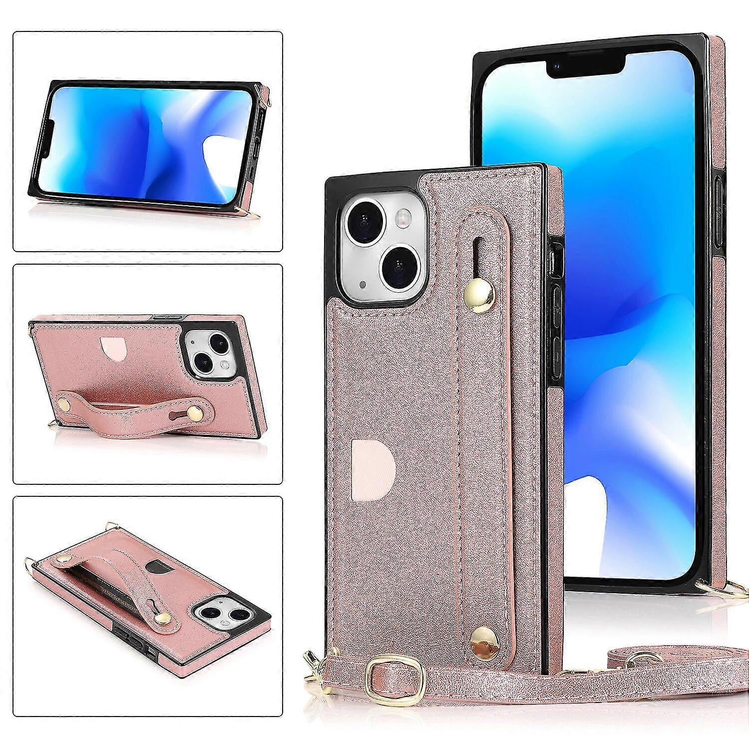 Phone Case Iphone 14 Plus With Loop Lanyard Pu Leather