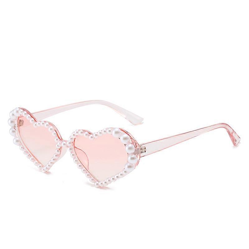 Sunglasses with diamonds, personalized sweet love ball luxury pearl heart-shaped sunglasses A7