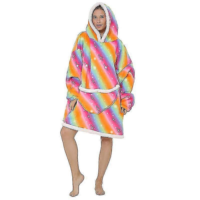 Lazy Decke Lamm Samt Pullover Flanell Pullover TV TV Decke Kapuze Lazy Kleidung Outdoor Warm Pyjamas