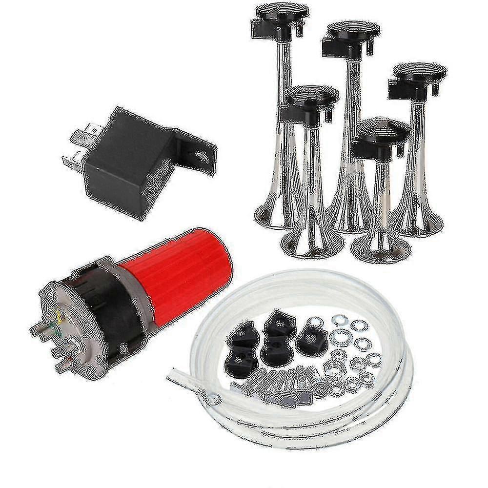 Hhcx- 5 Trompete Musical Dixie La Cucaracha Elektronisches Horn 12v 125db Auto LKW Boot Busse Kompressor