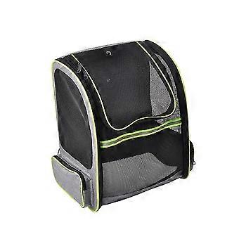 Pet Mesh Cloth Carrier Bag Hand-free Dog Cat Outdoor Travel Packsack (grey)