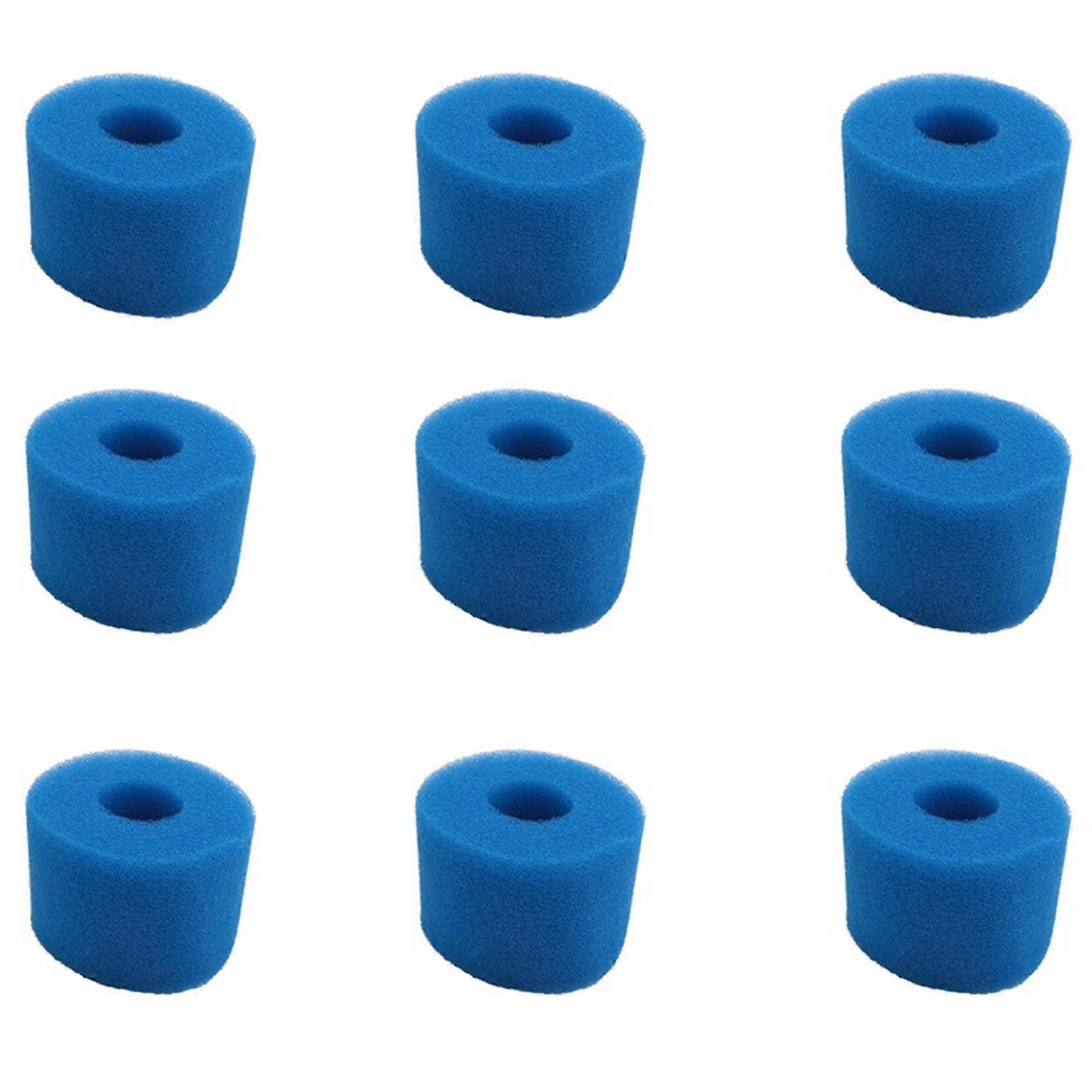 9 Stück Filter Schwamm für Intex S1 Typ Pure Spa Wiederverwendbare Waschschaum Whirlpool Filterpatrone