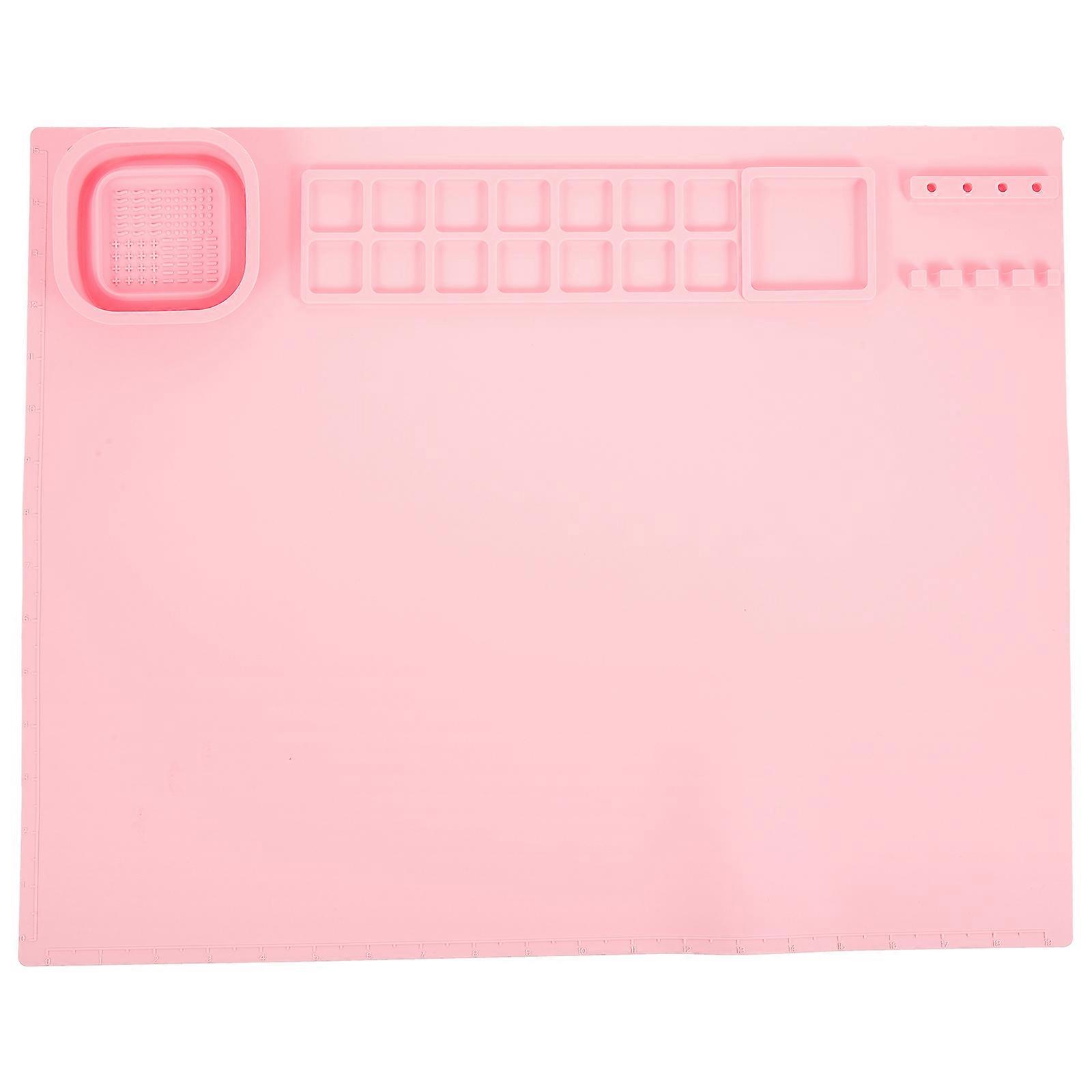 1 Set Pigment Mixing Plate Silicone Pigment Tray Painting Pallet Pigment Mixing Tray