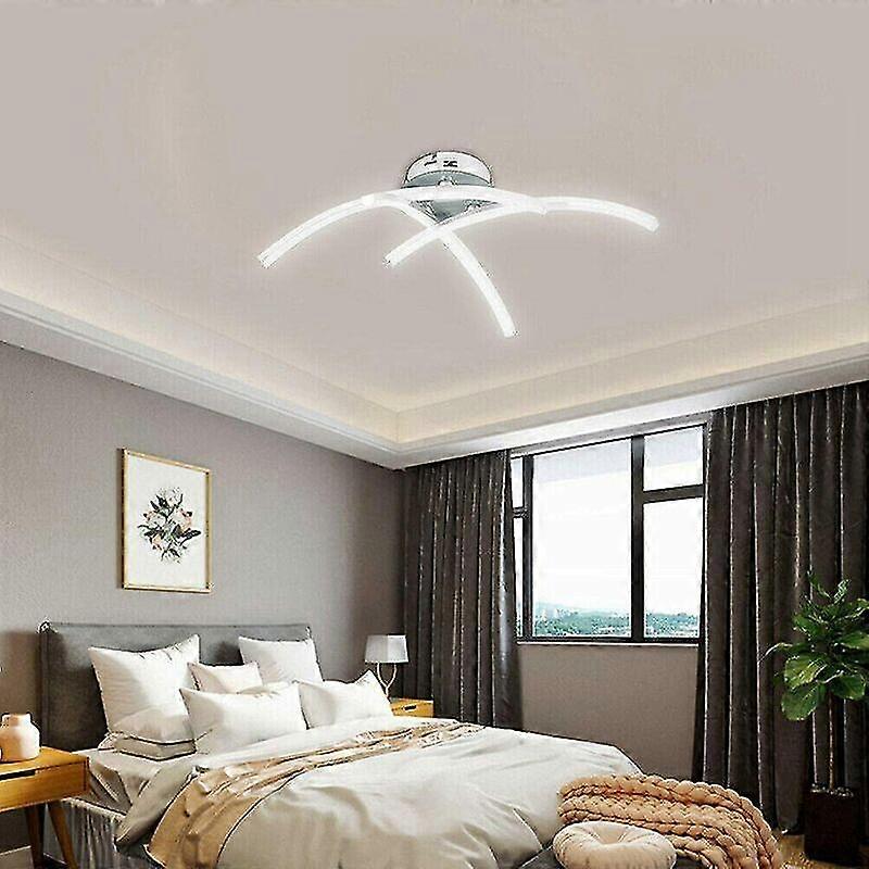 Moderne Led 3 Licht Deckenleuchte Nickel Kche Wohnzimmer Lampe A85-265V - Wei