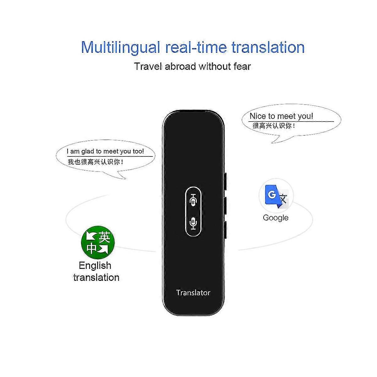 G6x Instant Voice Translators Portable Intelligent Interpreters Real Time Voice Wireless 137 Languages Translator Black