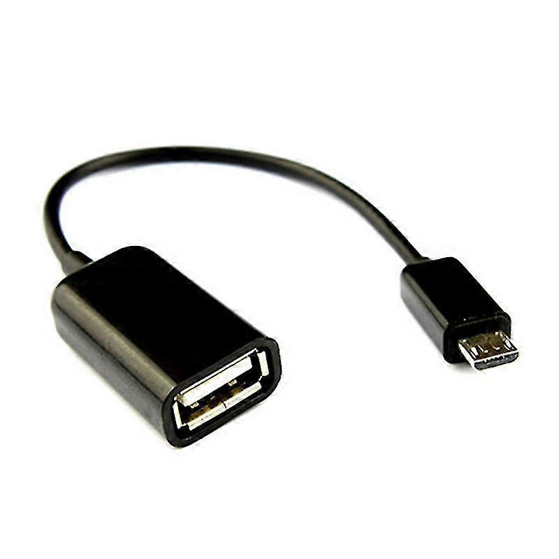 Usb To Micro Usb Cable-built-in Otg Adapter-black