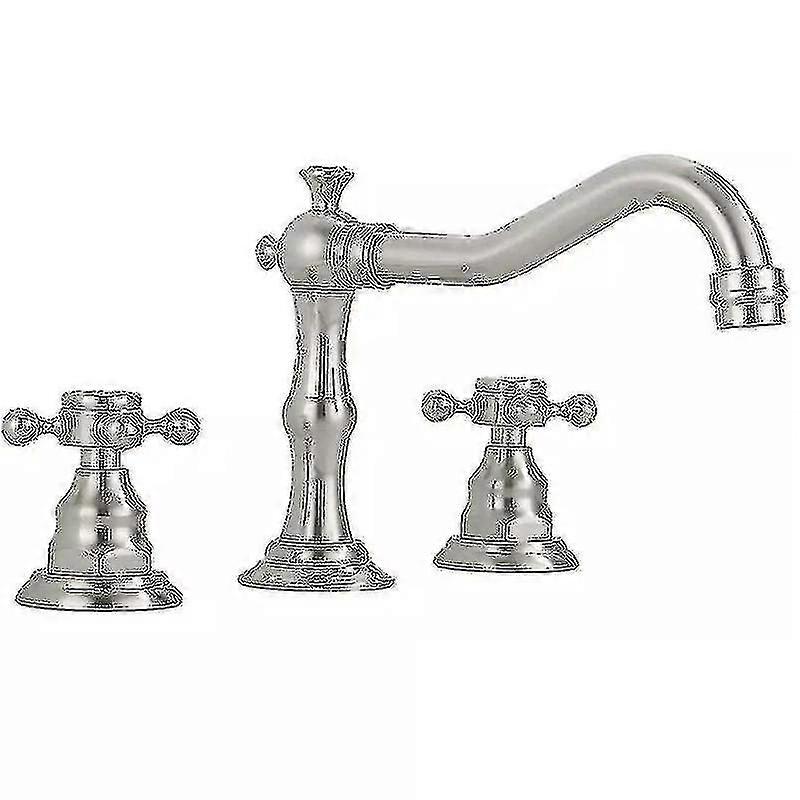 Luksus moderne 8-tommers messing 3-hulls vask kraner baderomsmiksere kraner - ZCL490