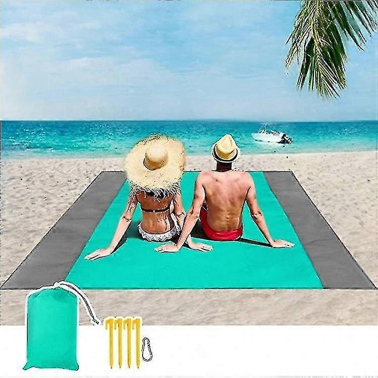 Picnic Blanket 200x145cm Waterproof Beach Blanket, Beach Mat 4 Fixed Angle Beach Blanket No Sand/beach