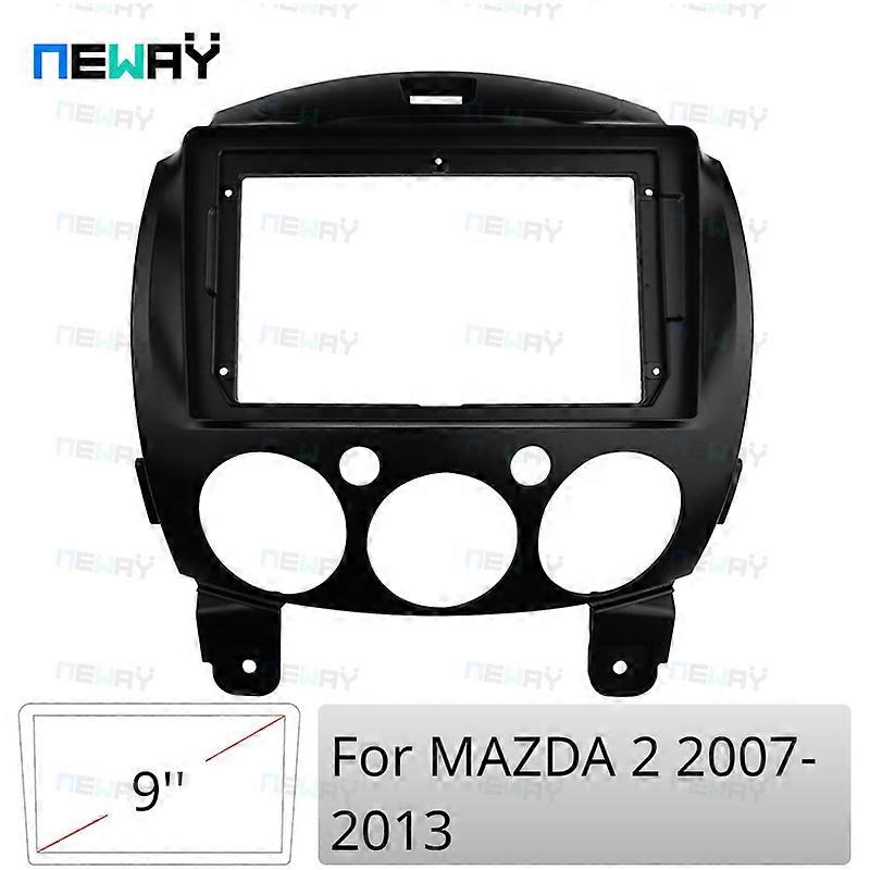 9 polegadas Car Radio Fascia Dashboard Frame plano para MAZDA 2 2007-2013 Dash Kit