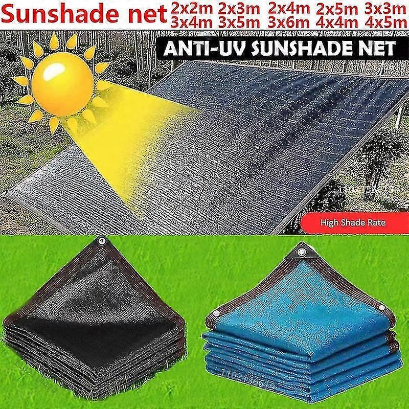 Thickened 12-pin 90% Shading Rate Anti-uv Hdpe Black Shading Net Outdoor Pergola Car Garage Rain Shed Shading Net