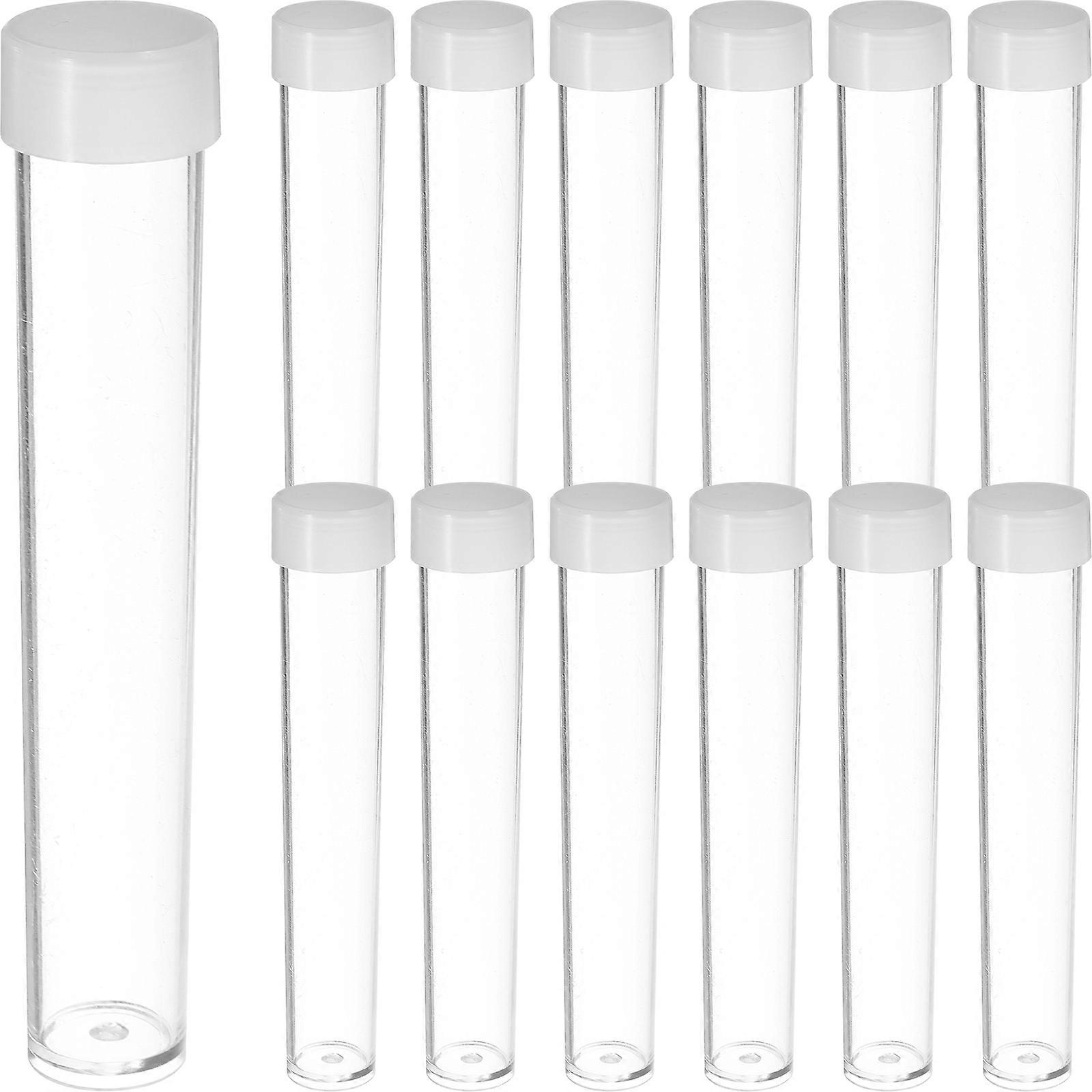 30pcs Transparent Clear Plastic Empty Storage Tubes Beads Container Sequins Containers