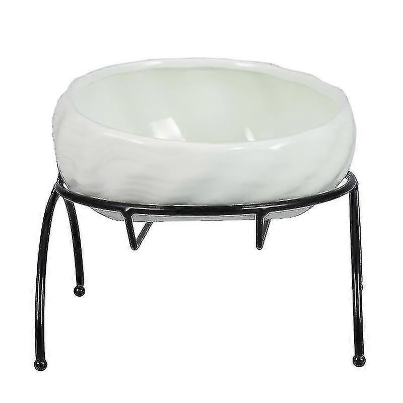 Ceramics And Iron Rack Bowl For Pet Use