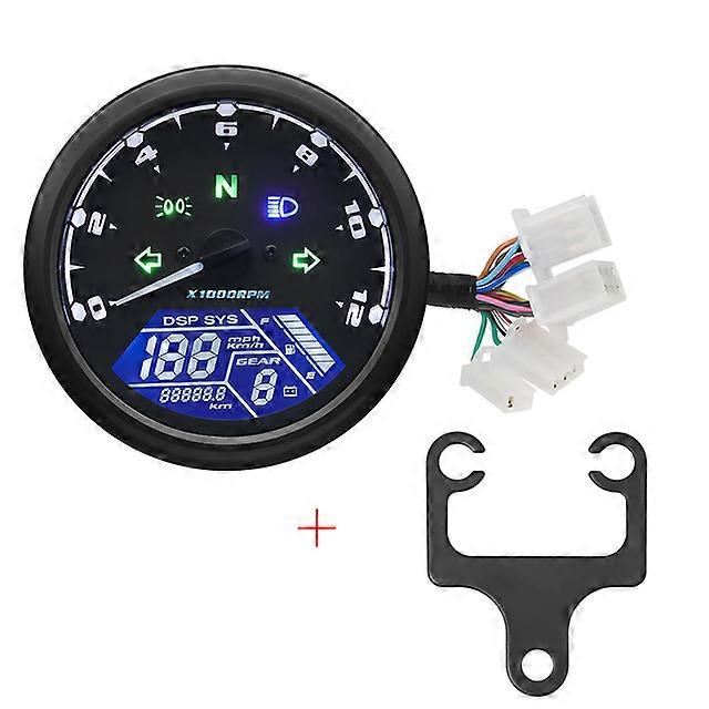 1-4 Cylinders Motorbike Gauge 12V Motorcycle Speedometer Tachometer 12000RMP LCD Digital Indicator for BMW Honda Suzuki Motor Vehicle Frame & Body Par
