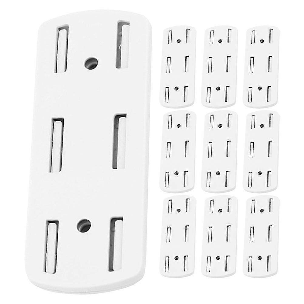 10pcs Adhesive Socket Holders Plastic Power Sockets Fixers Wall Punch Free Socket Fixers
