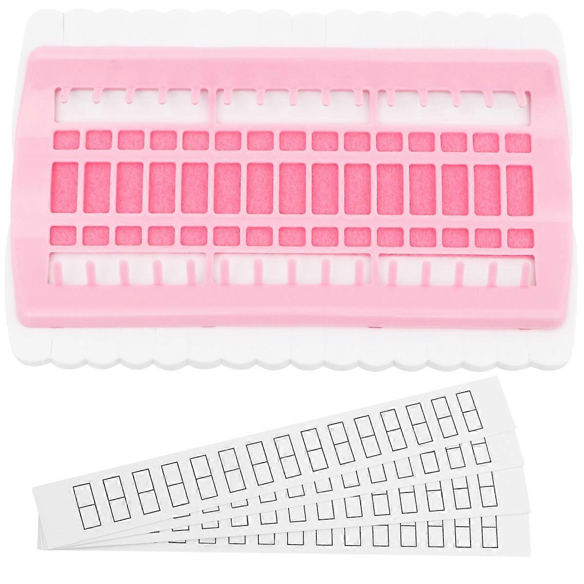 1pc Cross Stitch Thread 0ganizer Mini Thread Arranger Thread Straightener Plastic Thread Arranger 30 Holes Cross Stitch Tool for Home (Pink)