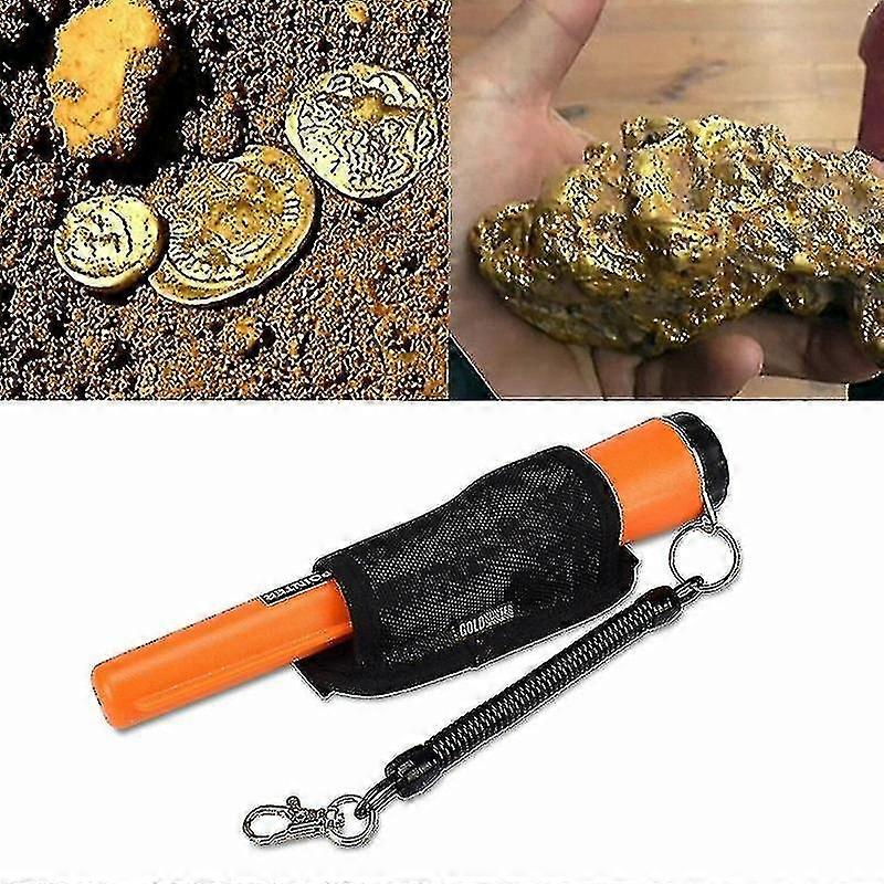 Handheld Metal Detector 360 Side Detection With Led Pinpoint Metal Detector Scanner, Yellow, 230 X 40 X 40 Mm