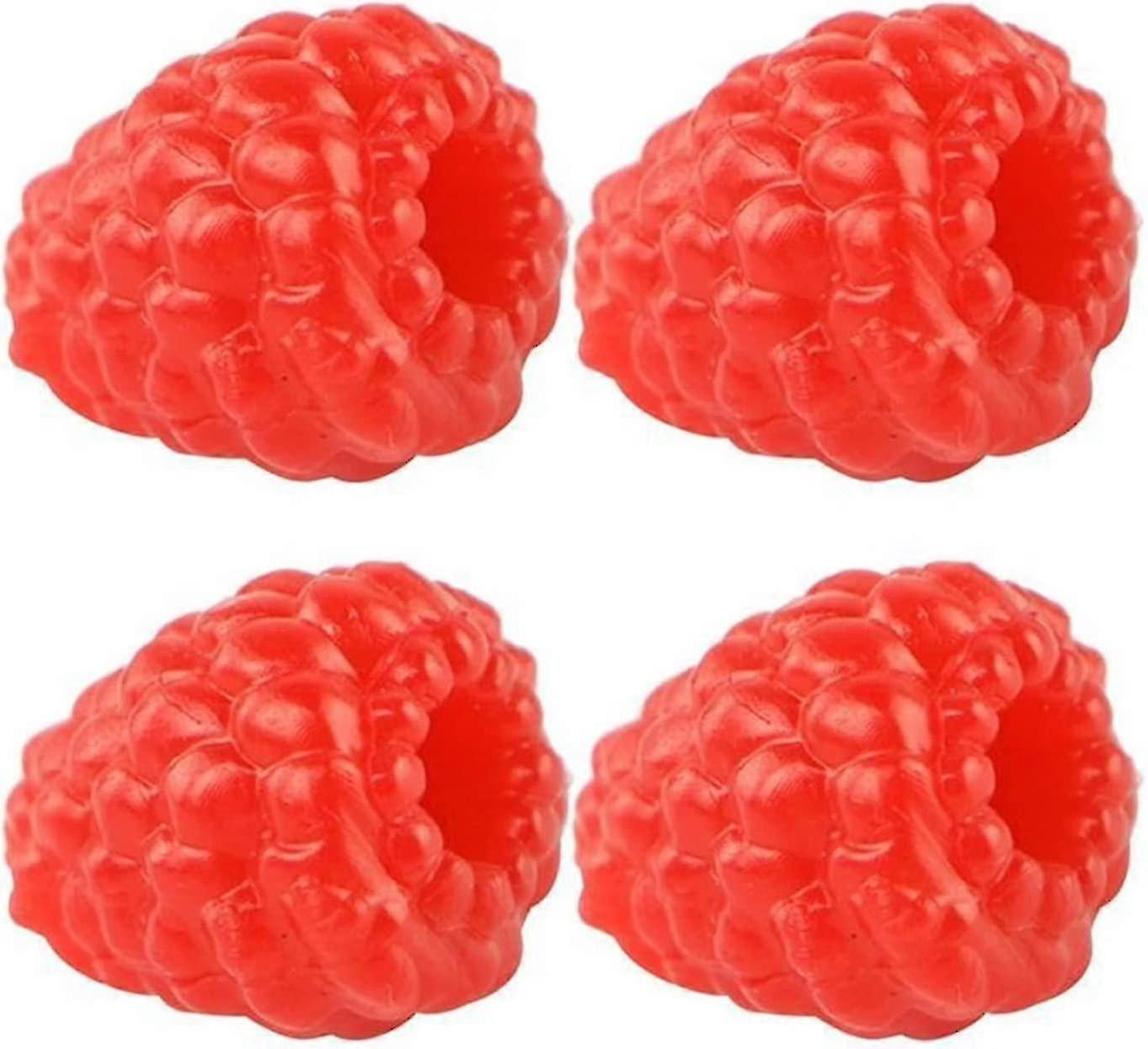 20 Pcs Realistic Fake Raspberry Simulation Fake Raspberry Artificial Fruit,red
