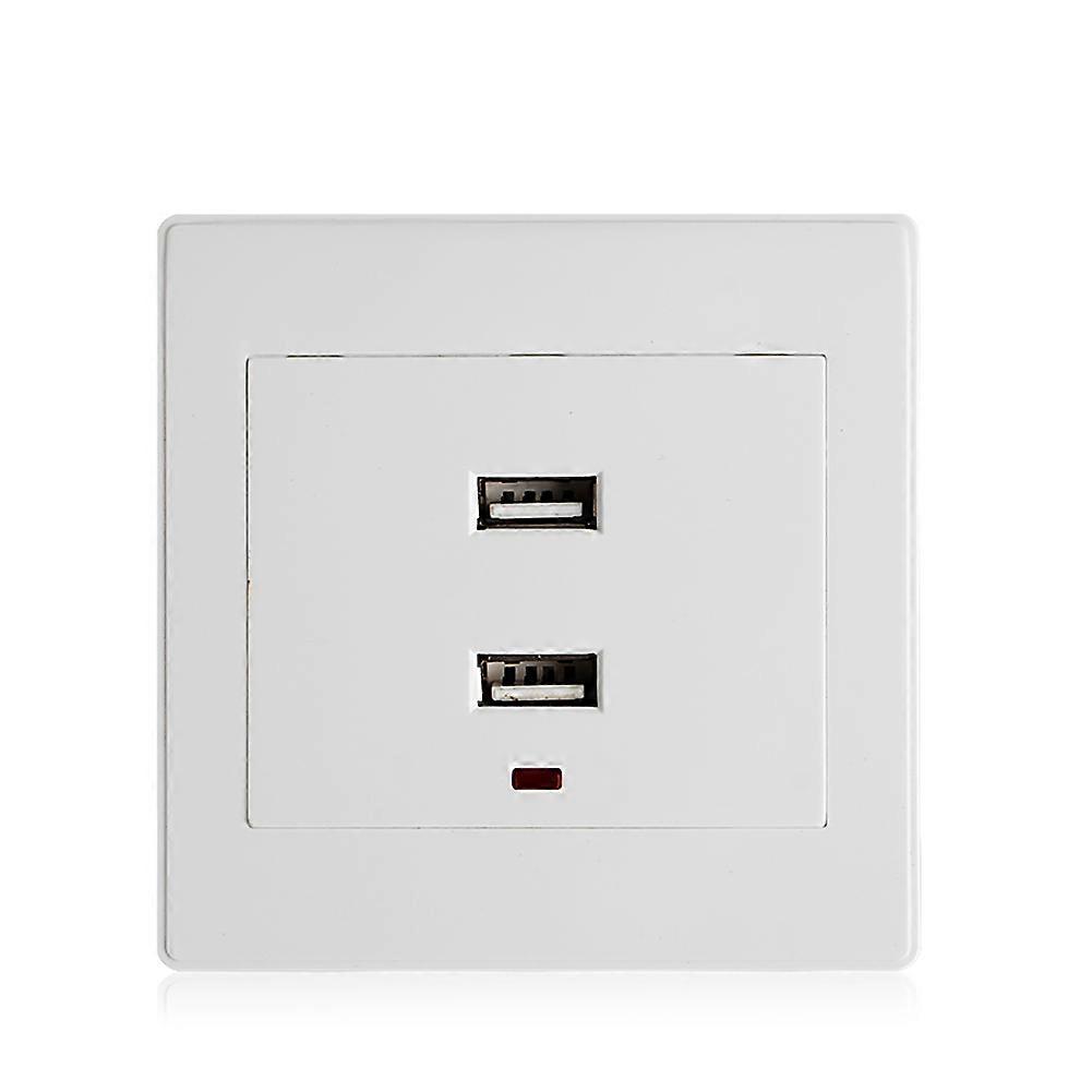 Dual USB Wall Socket Charger AC/DC Power Adapter Plug Outlet Plate Panel