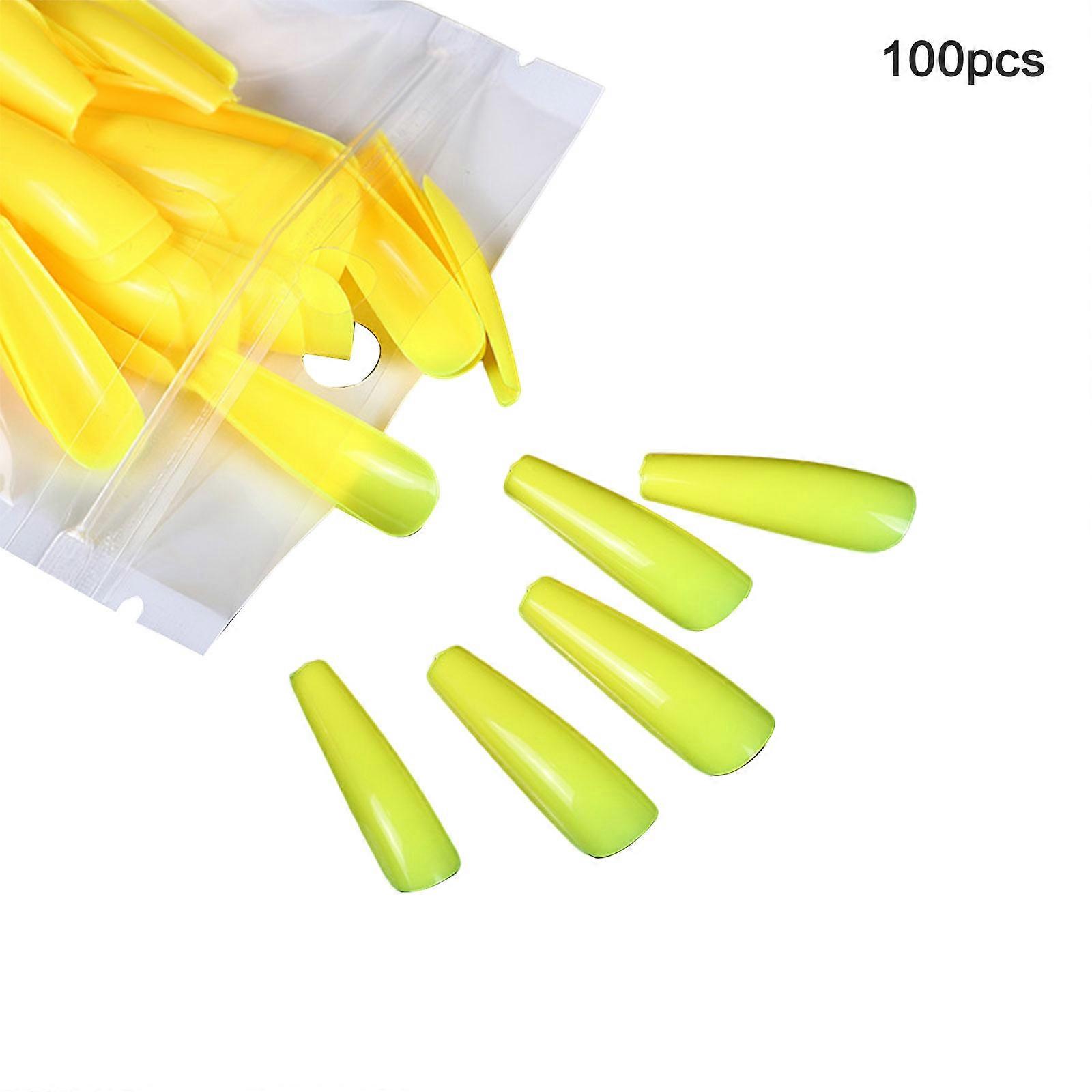 100 buc unghii lungi balerină sicriu unghii false culori acoperire completă unghii false