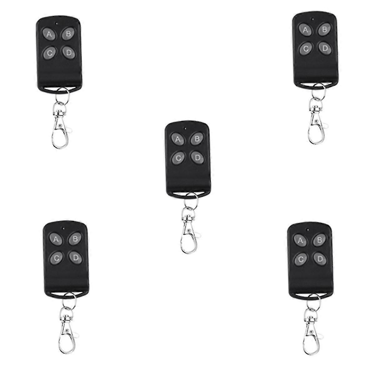 5 Pcs Sans Fil Télécommande 4 Canaux 433MHZ Bouton Interrupteur D’éclairage Copie Clone Code Duplicateur Clé Porte De Garage Fenêtre