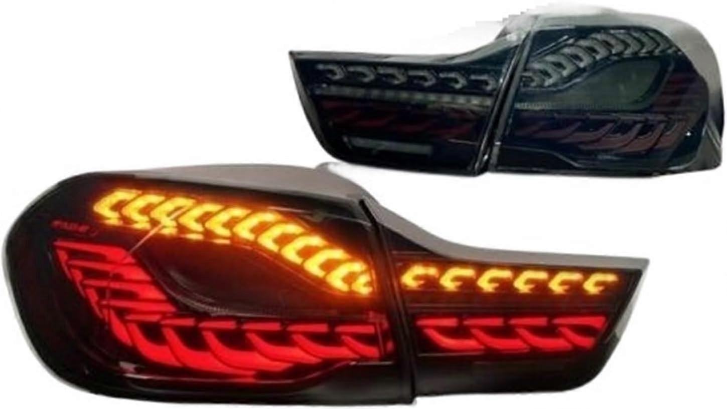 Car Led Rear Tail Lights LED LCI Compatible for BMW M4 GTS F32 F33 F82 F36 F83 2014-2020 Lamp DRL Signal Plug and Play (Color : Smoked)