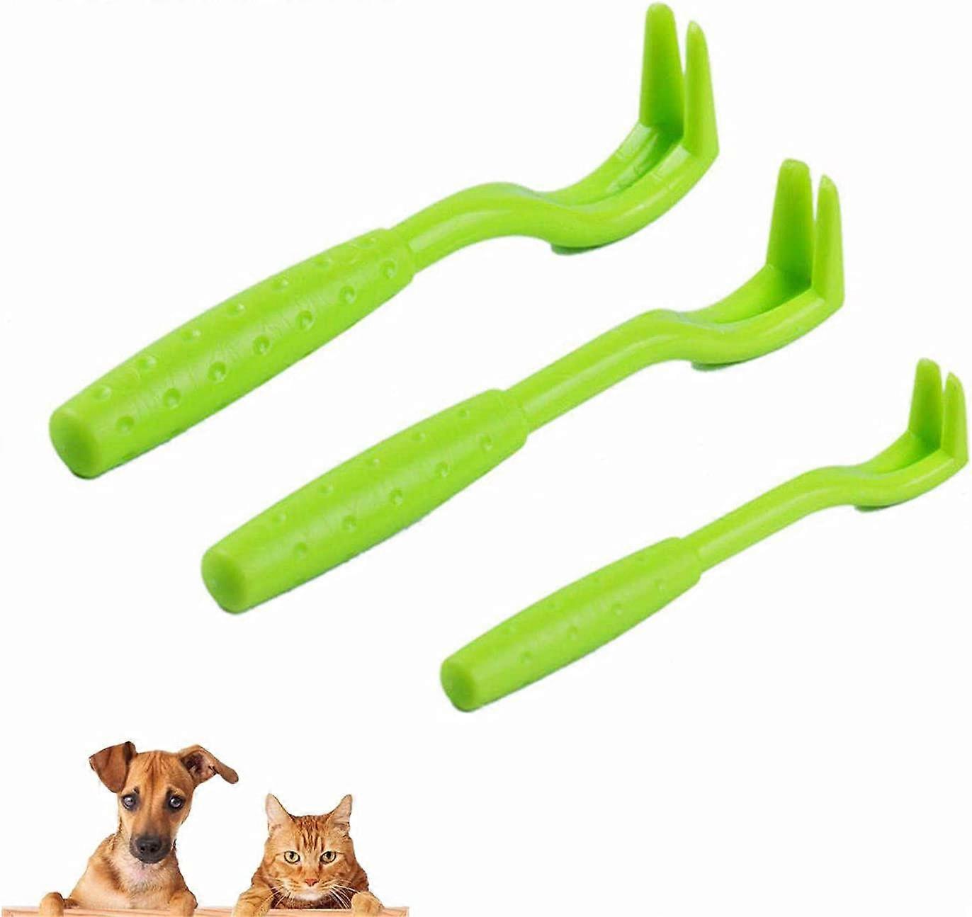3PCS Tick Clip, Tick Hooks, Tick Traps, Tick Traps for Dogs and Cats, Tick and Flea Removal, Green