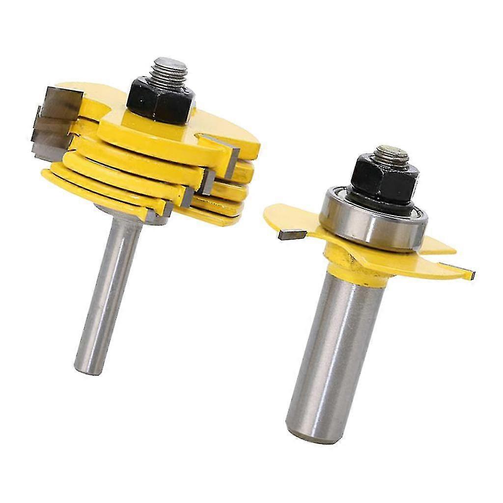 Wing Set Cutter 2x Router Shank Bit Adjustable 3 1/2" Slot Woodworking Power
